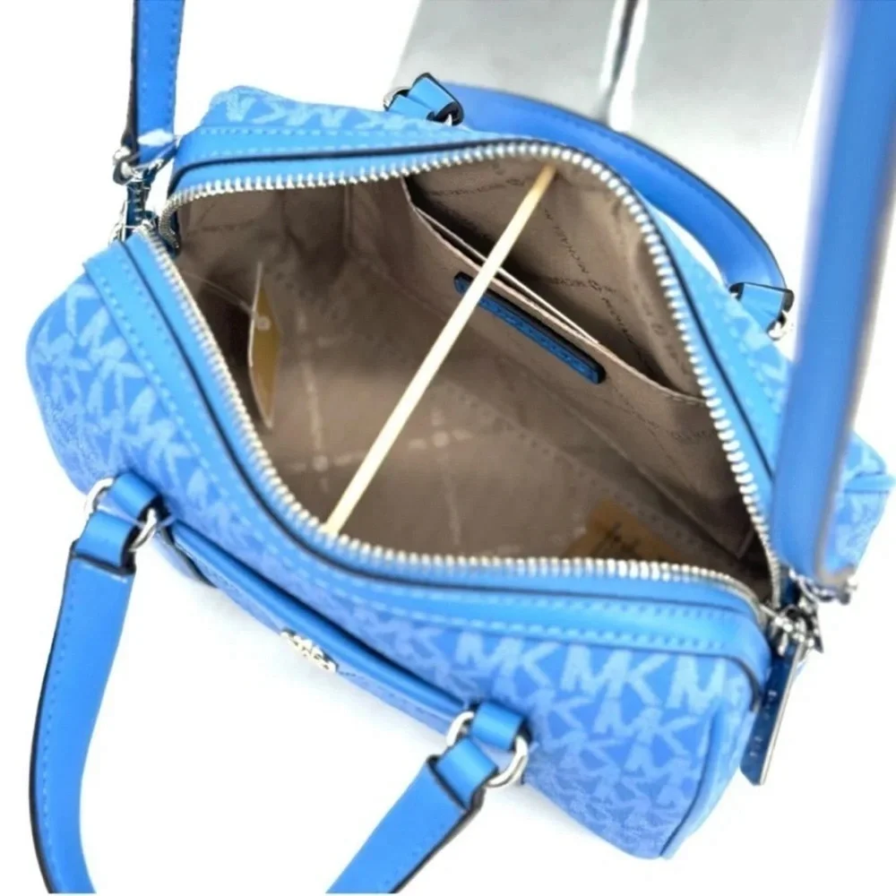 Michael Kors Small Travel Duffle Xbody Satchel Shoulder Bag South Pacific Blue